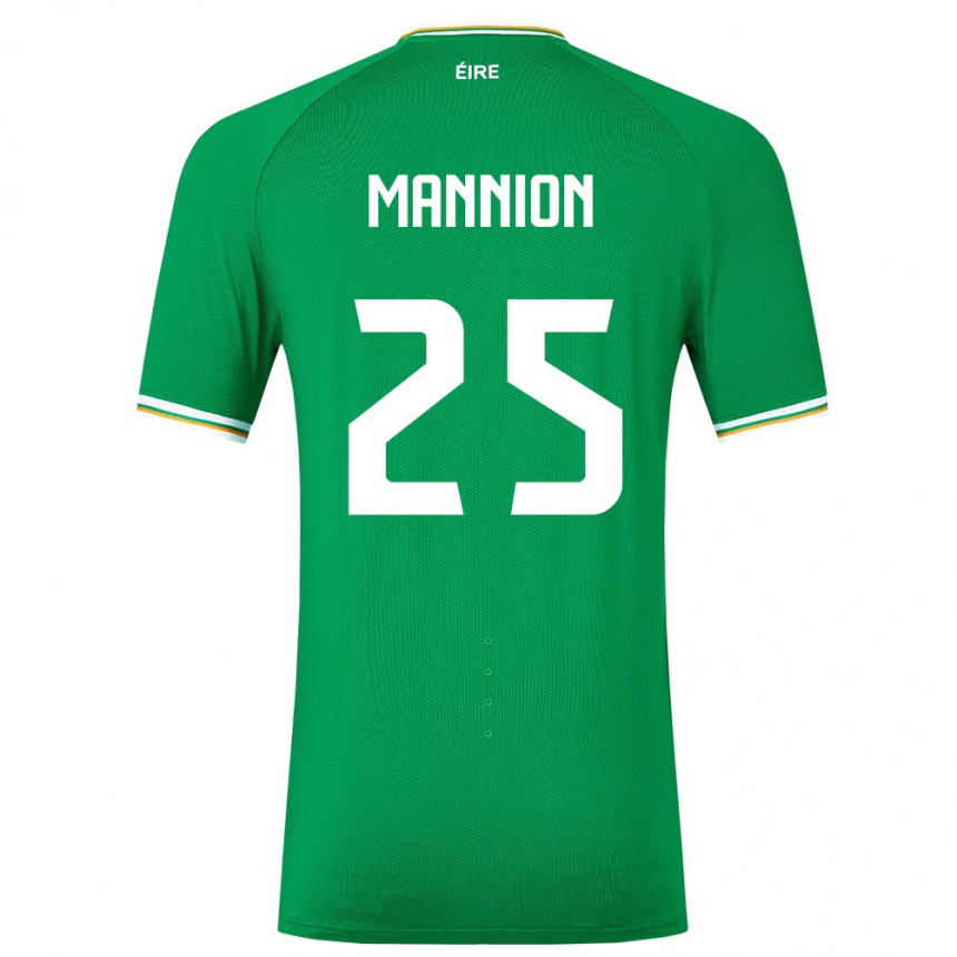 Hombre Fútbol Camiseta Irlanda Aoife Mannion #25 Verde 1ª Equipación 24-26