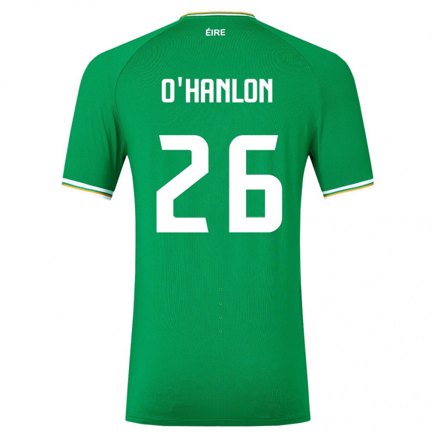 Hombre Fútbol Camiseta Irlanda Tara O'hanlon #26 Verde 1ª Equipación 24-26