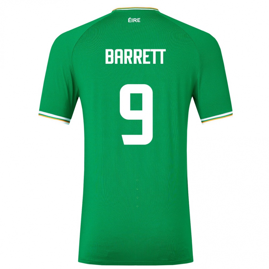 Hombre Fútbol Camiseta Irlanda Amber Barrett #9 Verde 1ª Equipación 24-26