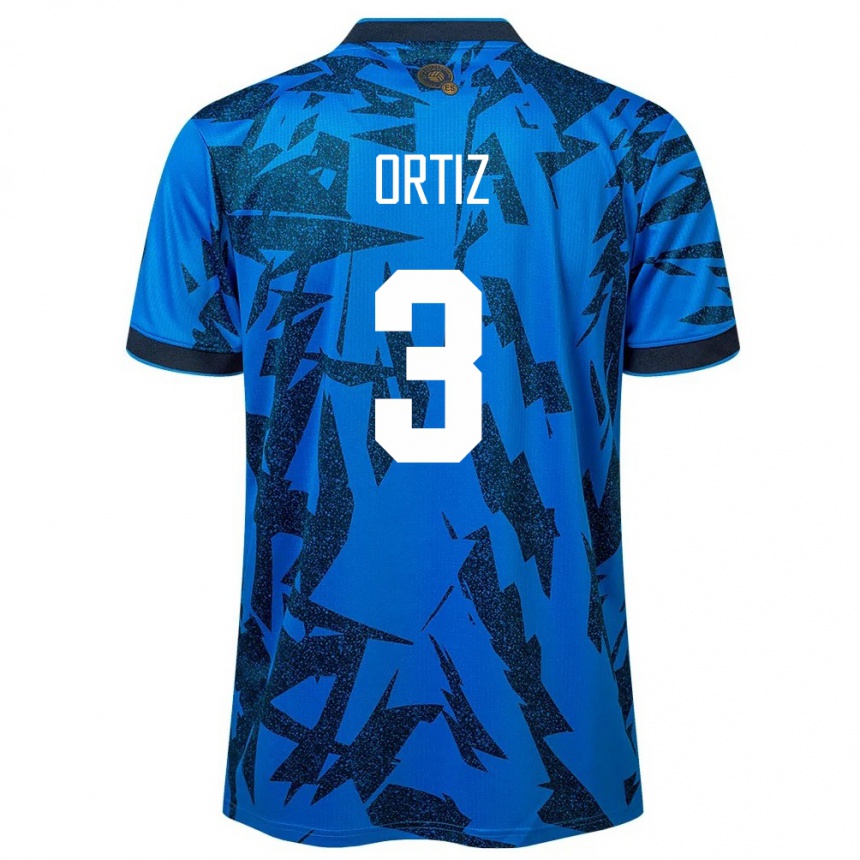 Hombre Fútbol Camiseta El Salvador Priscila Ortiz #3 Azul 1ª Equipación 24-26