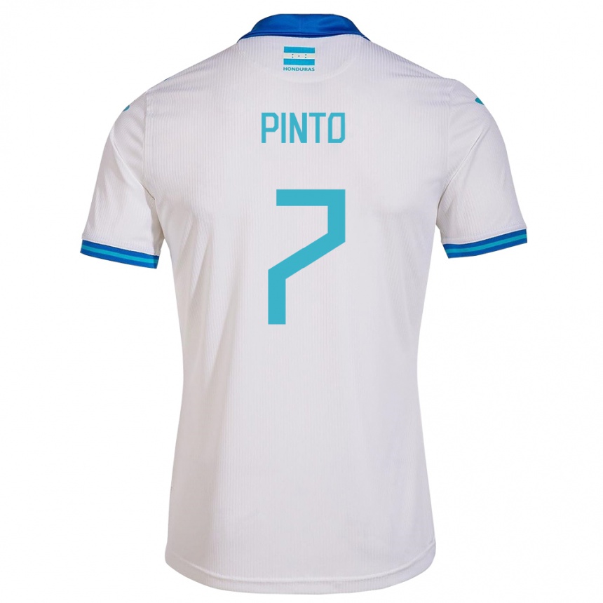 Hombre Fútbol Camiseta Honduras José Pinto #7 Blanco 1ª Equipación 24-26