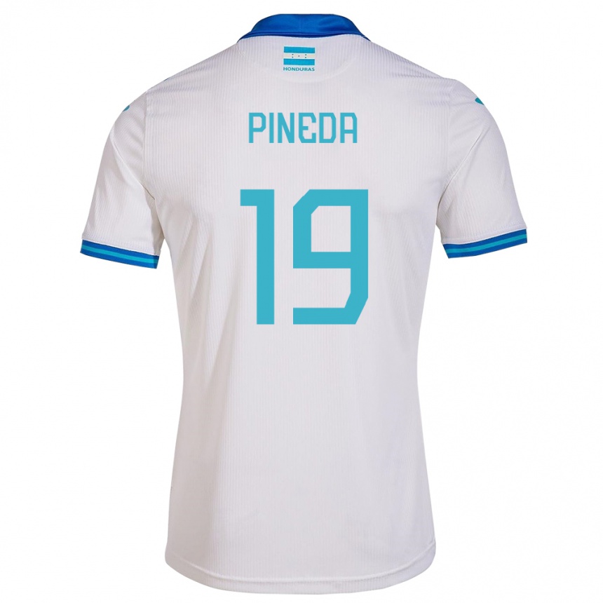 Hombre Fútbol Camiseta Honduras Carlos Pineda #19 Blanco 1ª Equipación 24-26