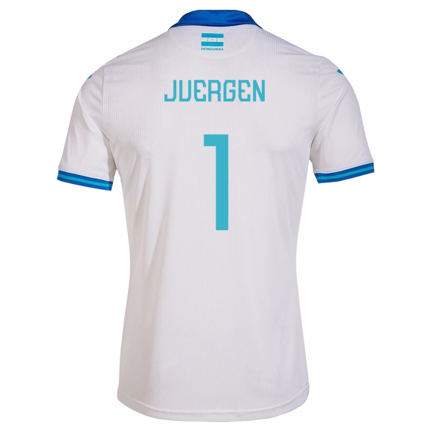 Hombre Fútbol Camiseta Honduras Juergen García #1 Blanco 1ª Equipación 24-26