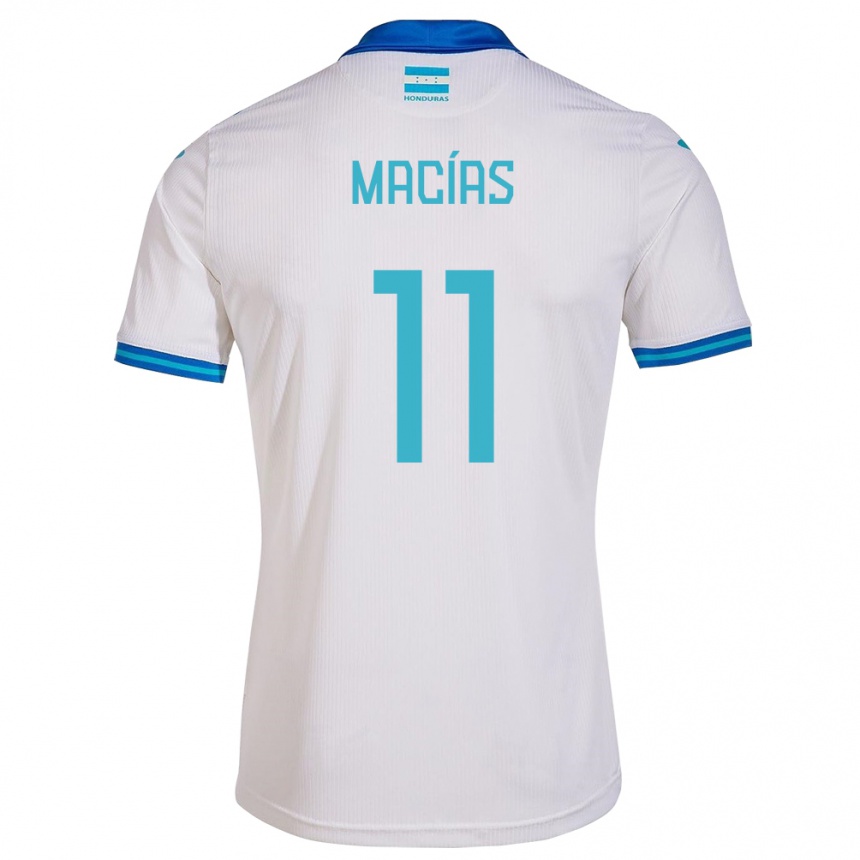 Hombre Fútbol Camiseta Honduras Jefryn Macías #11 Blanco 1ª Equipación 24-26