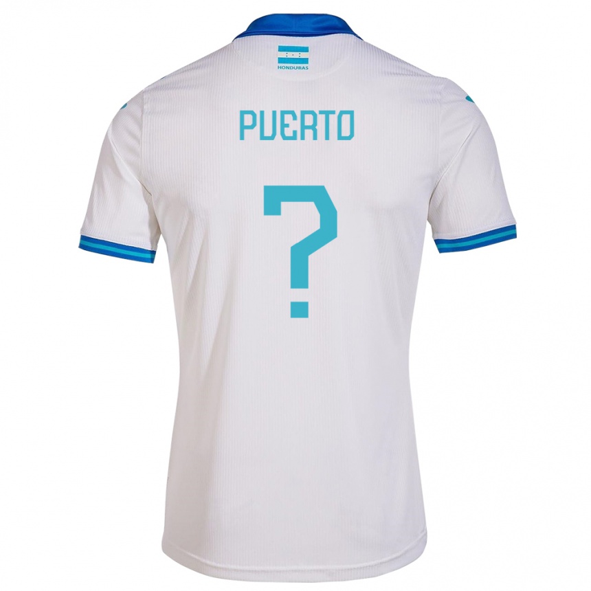 Hombre Fútbol Camiseta Honduras Lesbia Puerto #0 Blanco 1ª Equipación 24-26