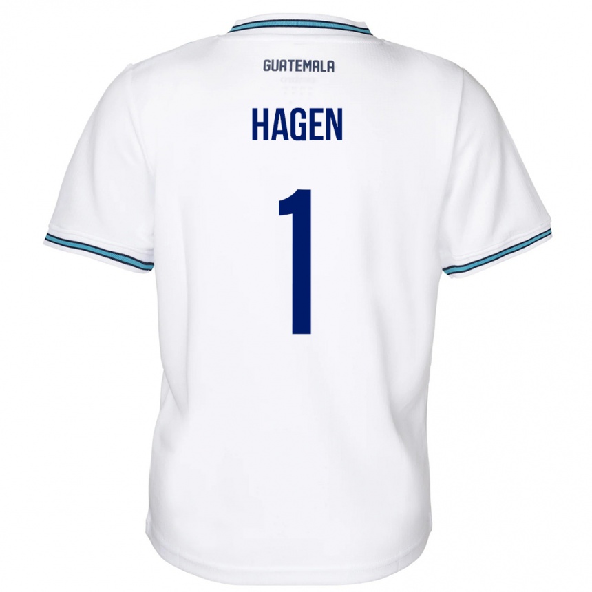 Hombre Fútbol Camiseta Guatemala Nicholas Hagen #1 Blanco 1ª Equipación 24-26