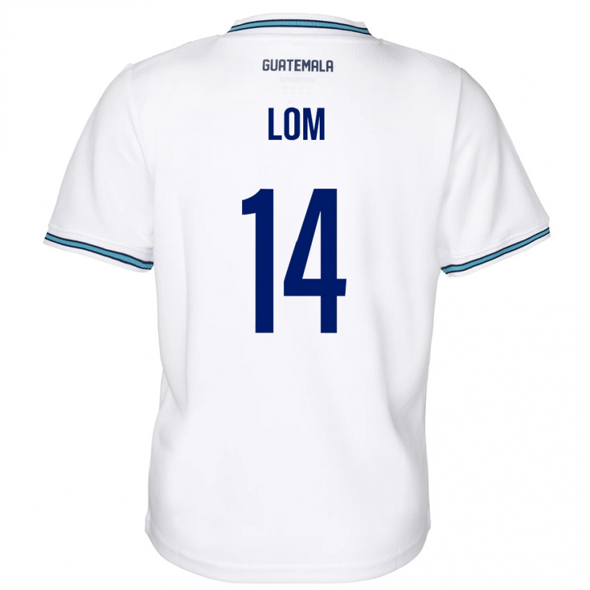 Hombre Fútbol Camiseta Guatemala Darwin Lom #14 Blanco 1ª Equipación 24-26