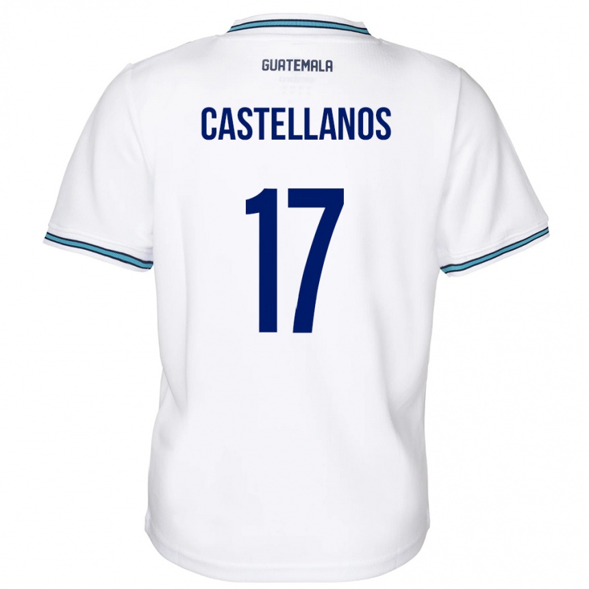 Hombre Fútbol Camiseta Guatemala Óscar Castellanos #17 Blanco 1ª Equipación 24-26