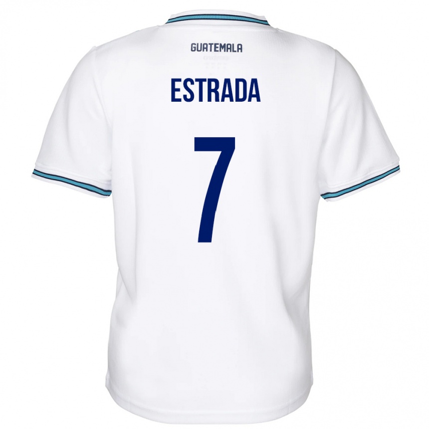 Hombre Fútbol Camiseta Guatemala Javier Estrada #7 Blanco 1ª Equipación 24-26