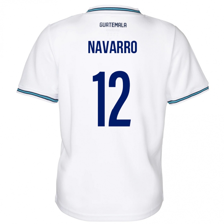 Hombre Fútbol Camiseta Guatemala Kenderson Navarro #12 Blanco 1ª Equipación 24-26