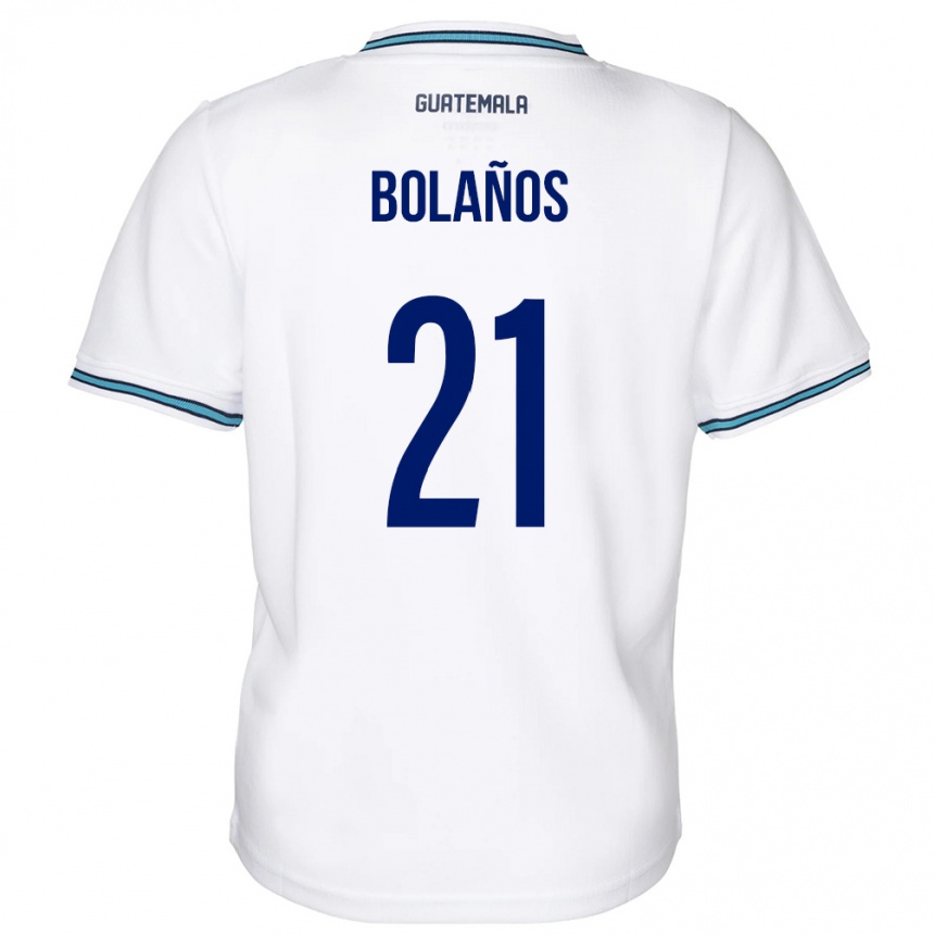 Hombre Fútbol Camiseta Guatemala Diego Bolaños #21 Blanco 1ª Equipación 24-26