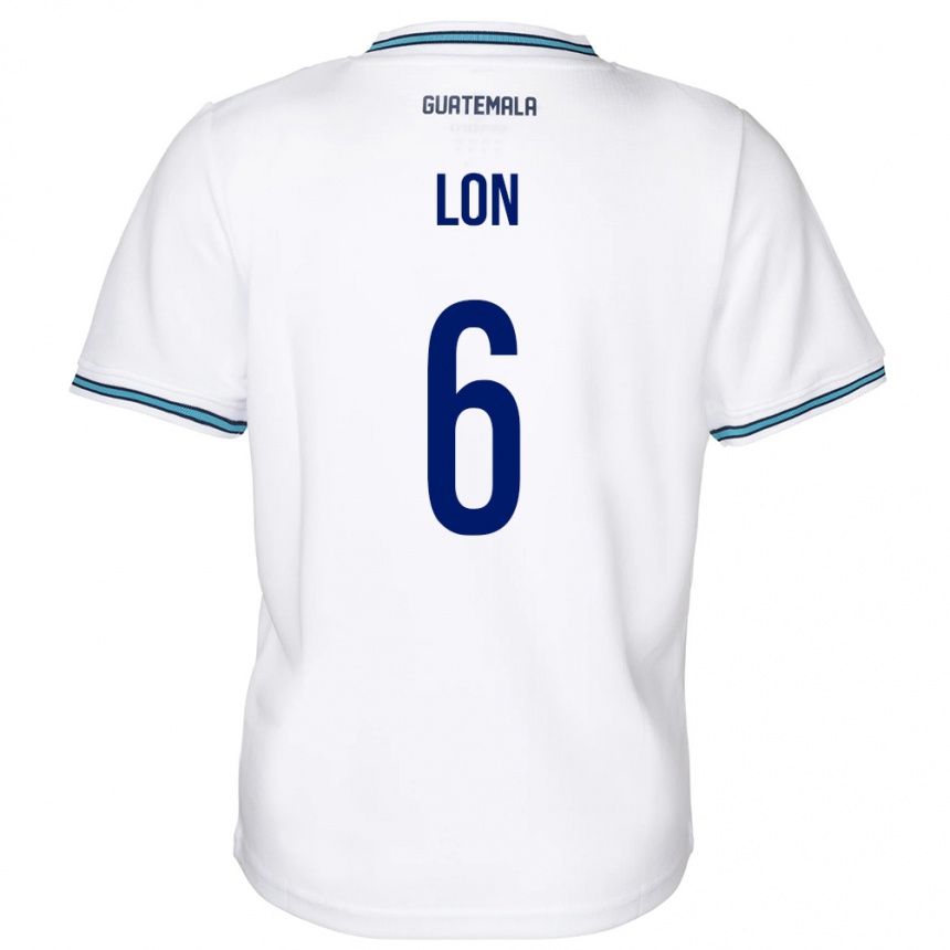 Hombre Fútbol Camiseta Guatemala Ariel Lon #6 Blanco 1ª Equipación 24-26