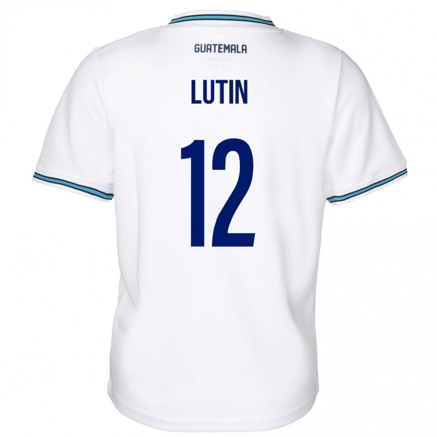 Hombre Fútbol Camiseta Guatemala John Lutin #12 Blanco 1ª Equipación 24-26