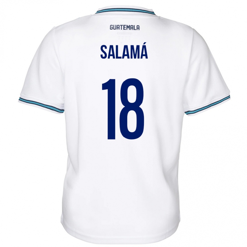 Hombre Fútbol Camiseta Guatemala Anthony Salamá #18 Blanco 1ª Equipación 24-26