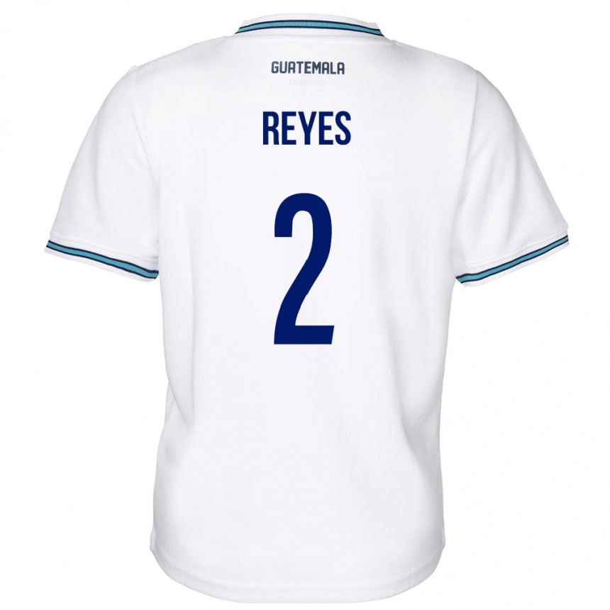 Hombre Fútbol Camiseta Guatemala Samantha Reyes #2 Blanco 1ª Equipación 24-26