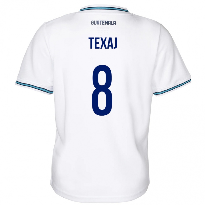 Hombre Fútbol Camiseta Guatemala Elisa Texaj #8 Blanco 1ª Equipación 24-26