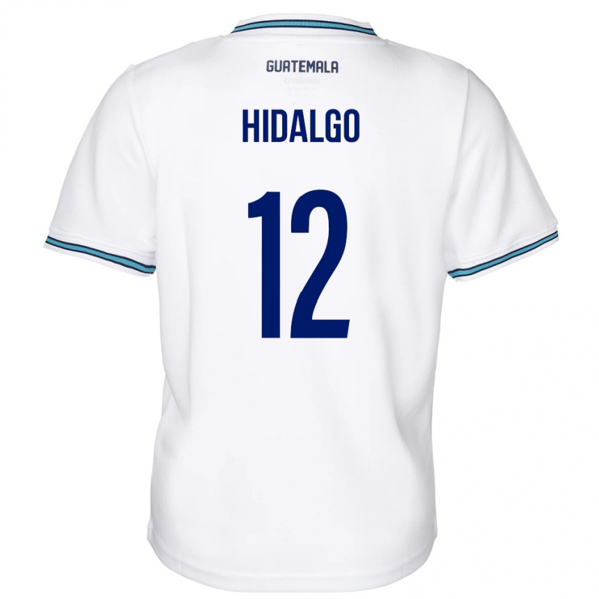 Hombre Fútbol Camiseta Guatemala Angie Hidalgo #12 Blanco 1ª Equipación 24-26