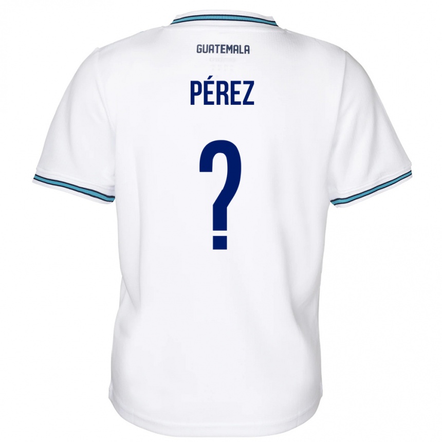 Hombre Fútbol Camiseta Guatemala Mary Pérez #0 Blanco 1ª Equipación 24-26