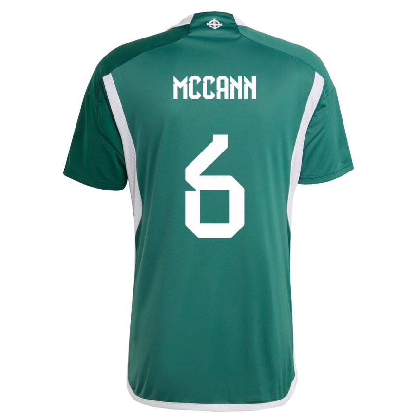 Hombre Fútbol Camiseta Irlanda Del Norte Charlie Mccann #6 Verde 1ª Equipación 24-26