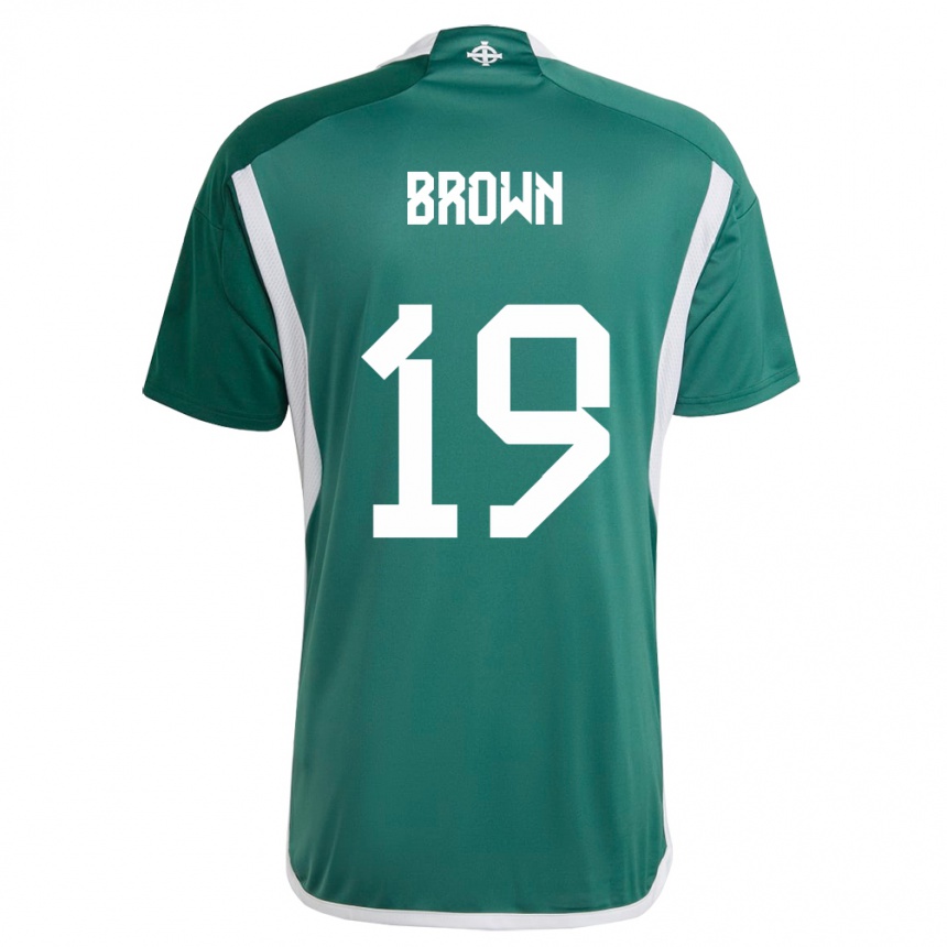 Hombre Fútbol Camiseta Irlanda Del Norte Sean Brown #19 Verde 1ª Equipación 24-26