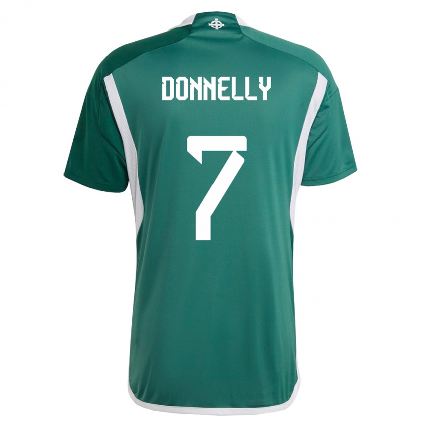 Hombre Fútbol Camiseta Irlanda Del Norte Caolan Donnelly #7 Verde 1ª Equipación 24-26