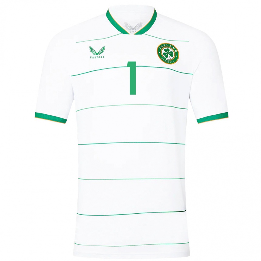 Hombre Fútbol Camiseta Irlanda Conor Walsh #1 Blanco 2ª Equipación 24-26