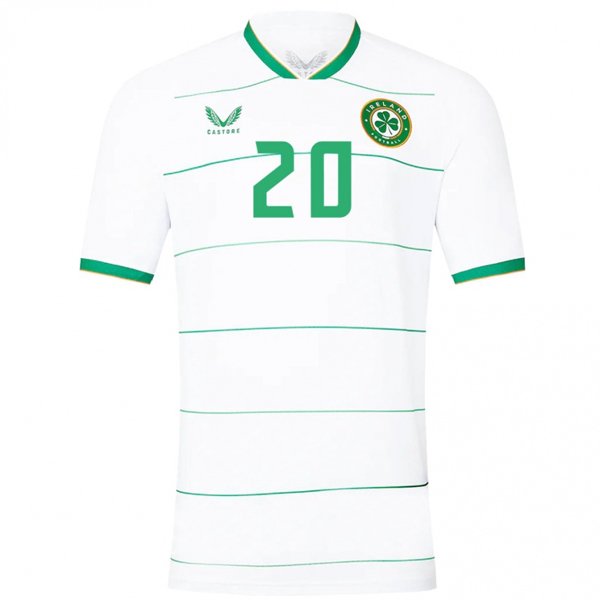 Hombre Fútbol Camiseta Irlanda Claire Walsh #20 Blanco 2ª Equipación 24-26