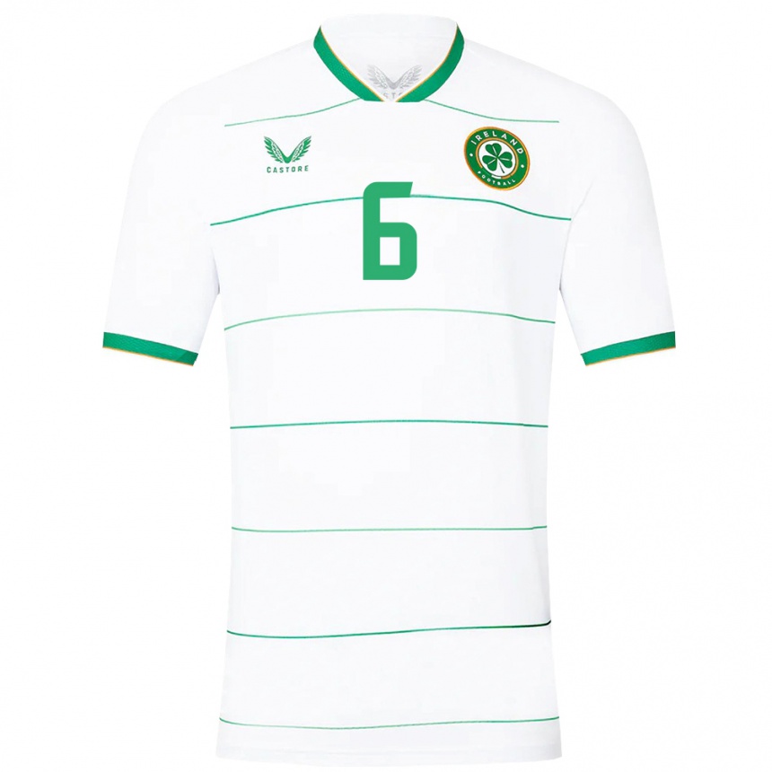 Hombre Fútbol Camiseta Irlanda Josh Cullen #6 Blanco 2ª Equipación 24-26