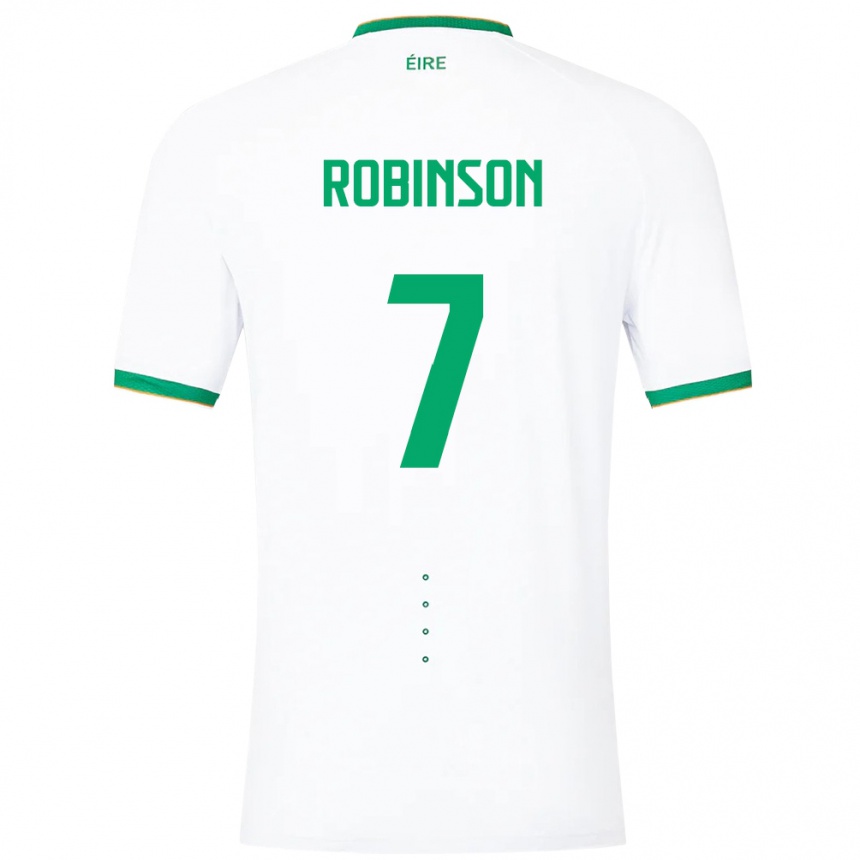 Hombre Fútbol Camiseta Irlanda Callum Robinson #7 Blanco 2ª Equipación 24-26