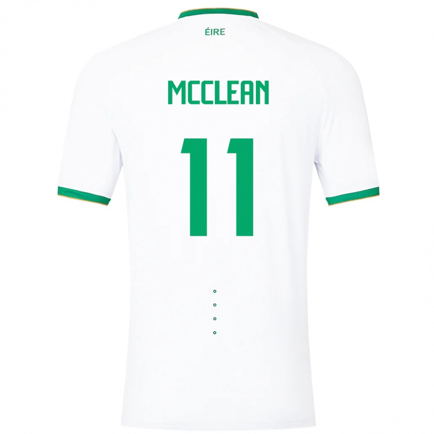 Hombre Fútbol Camiseta Irlanda James Mcclean #11 Blanco 2ª Equipación 24-26