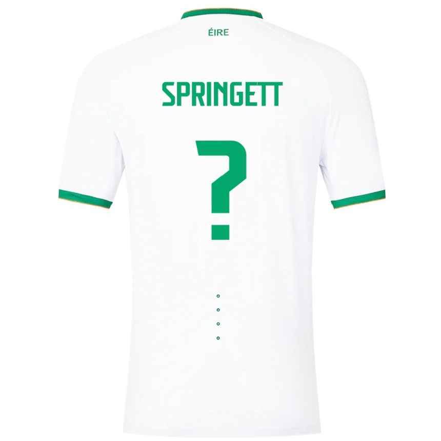 Hombre Fútbol Camiseta Irlanda Tony Springett #0 Blanco 2ª Equipación 24-26