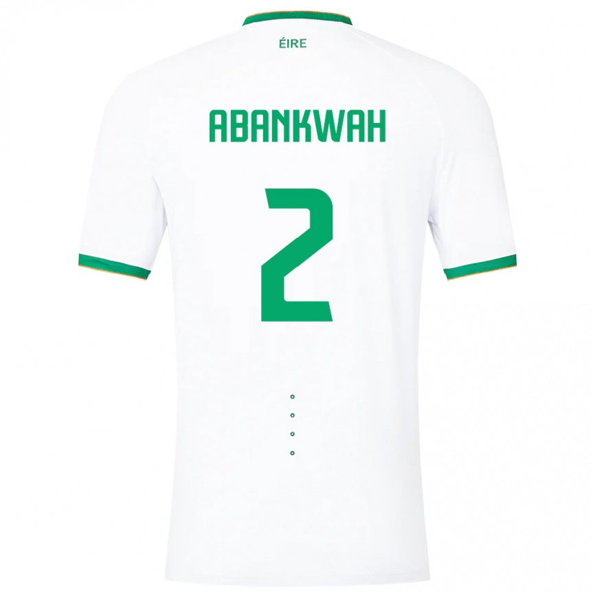 Hombre Fútbol Camiseta Irlanda James Abankwah #2 Blanco 2ª Equipación 24-26