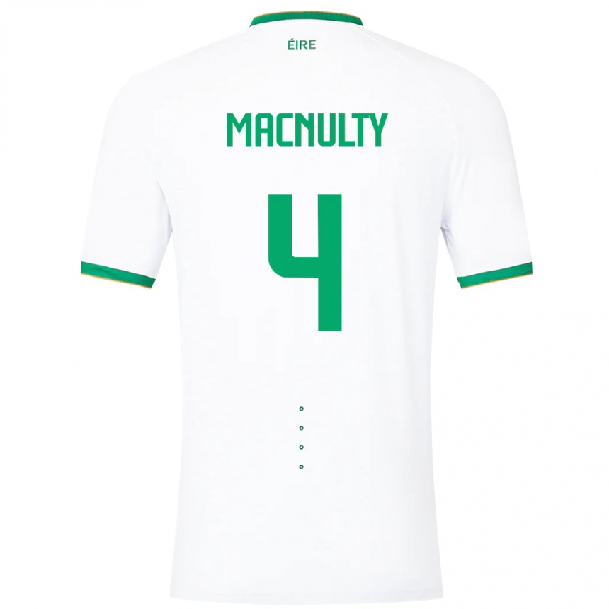 Hombre Fútbol Camiseta Irlanda Anselmo García Macnulty #4 Blanco 2ª Equipación 24-26