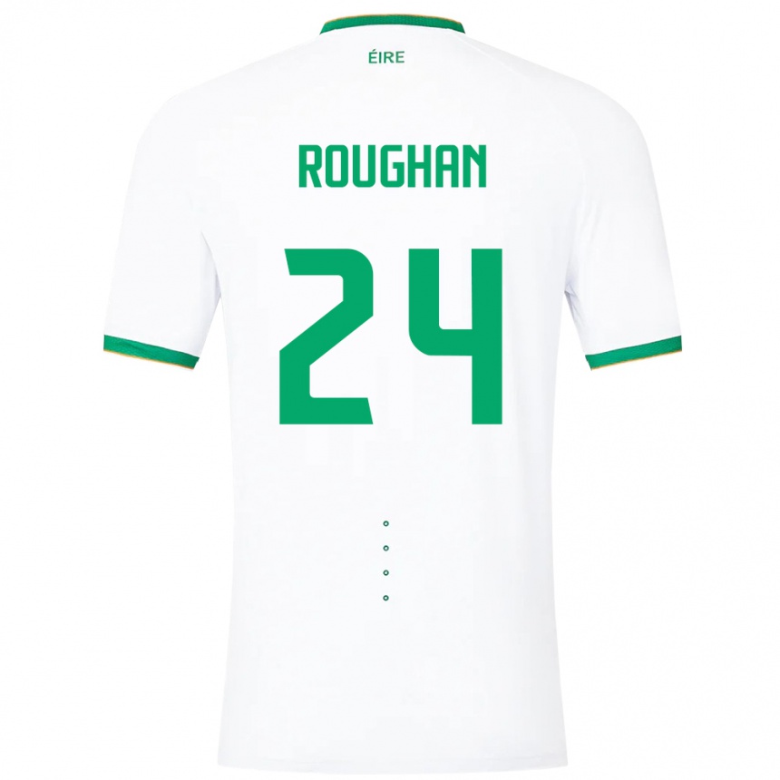 Hombre Fútbol Camiseta Irlanda Sean Roughan #24 Blanco 2ª Equipación 24-26