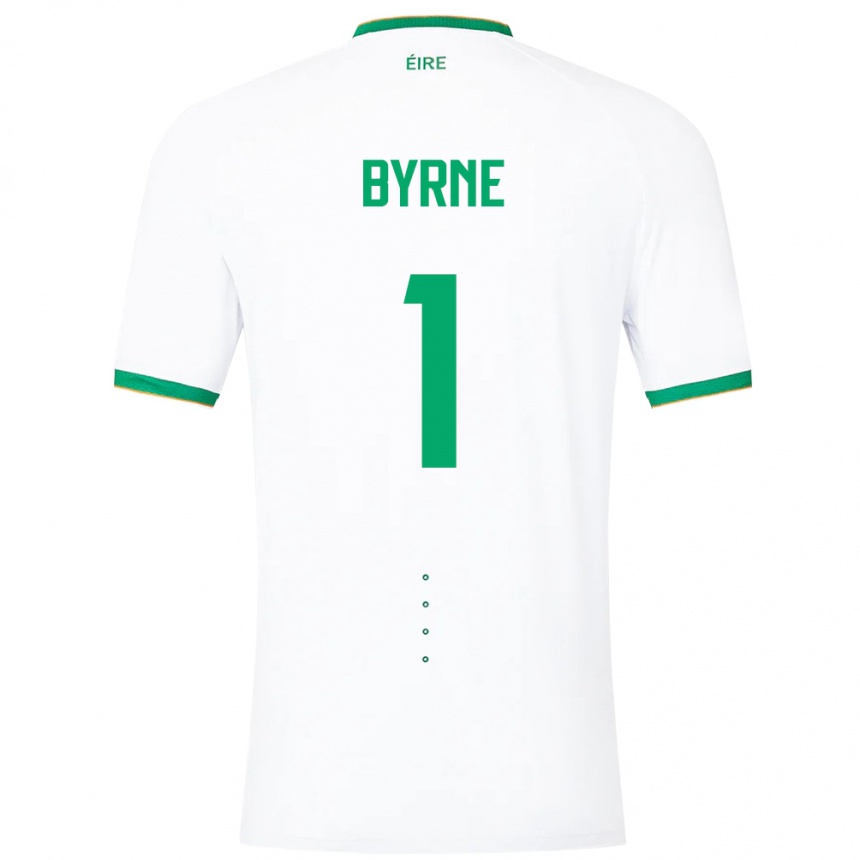 Hombre Fútbol Camiseta Irlanda Reece Byrne #1 Blanco 2ª Equipación 24-26