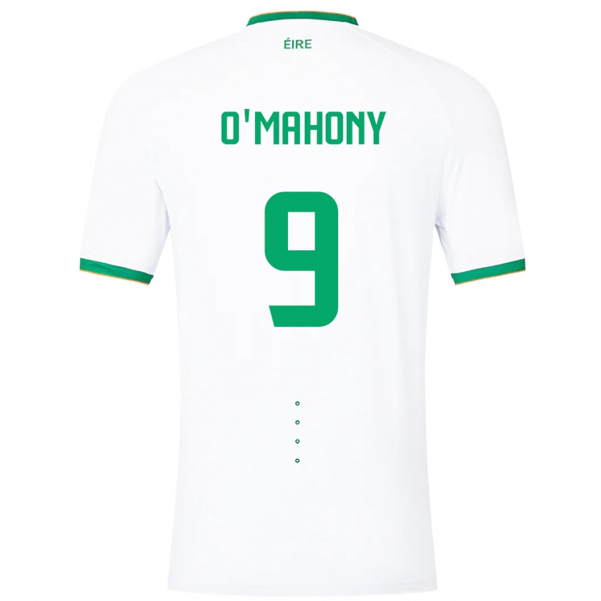 Hombre Fútbol Camiseta Irlanda Mark O'mahony #9 Blanco 2ª Equipación 24-26