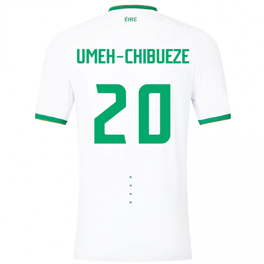 Hombre Fútbol Camiseta Irlanda Franco Umeh-Chibueze #20 Blanco 2ª Equipación 24-26