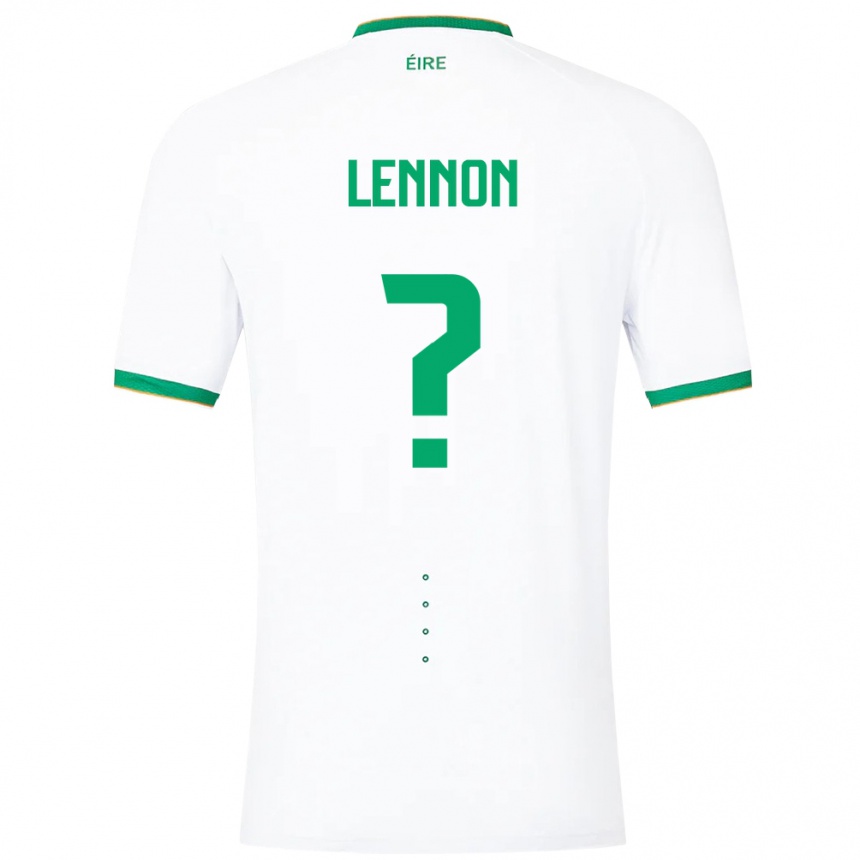 Hombre Fútbol Camiseta Irlanda Adam Lennon #0 Blanco 2ª Equipación 24-26