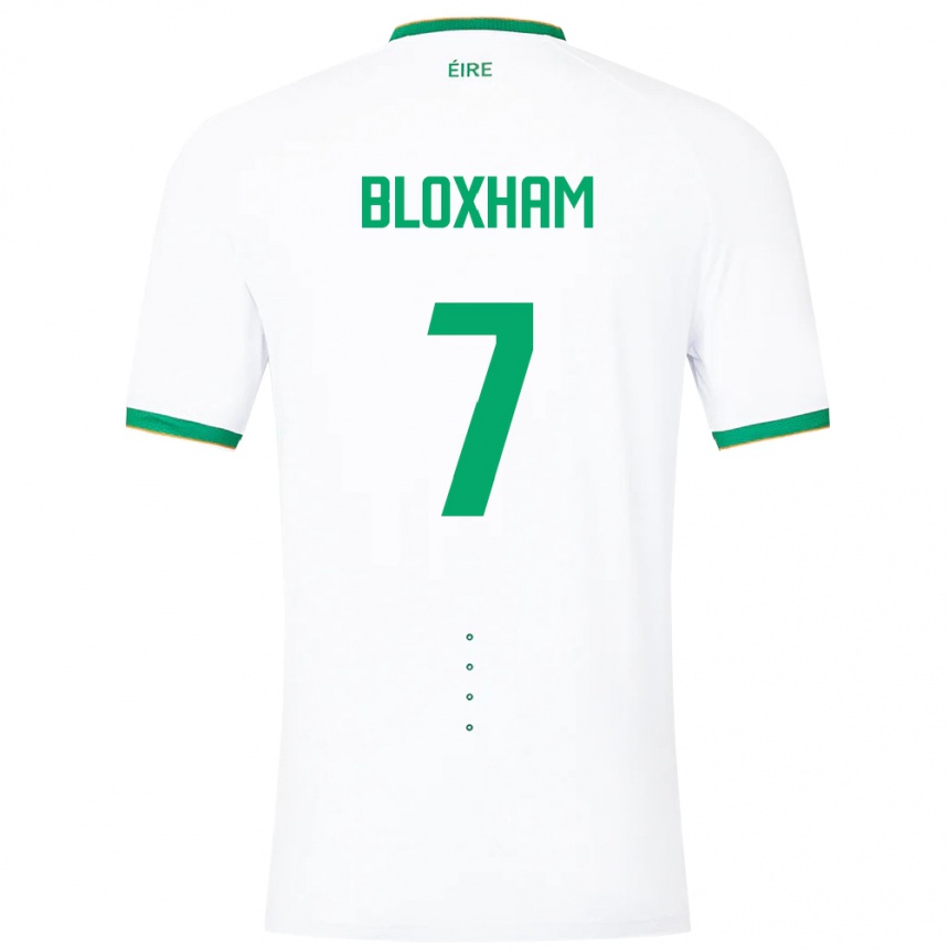 Hombre Fútbol Camiseta Irlanda Tom Bloxham #7 Blanco 2ª Equipación 24-26