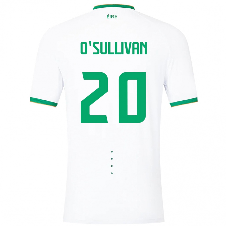 Hombre Fútbol Camiseta Irlanda Cathal O'sullivan #20 Blanco 2ª Equipación 24-26