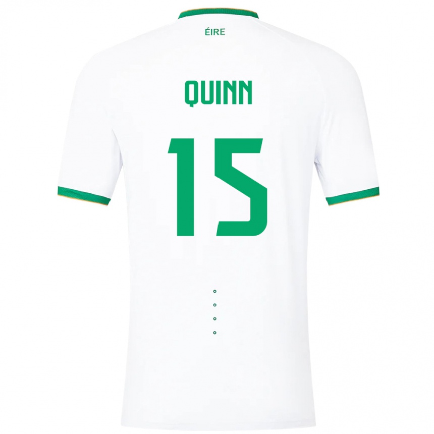 Hombre Fútbol Camiseta Irlanda Lucy Quinn #15 Blanco 2ª Equipación 24-26