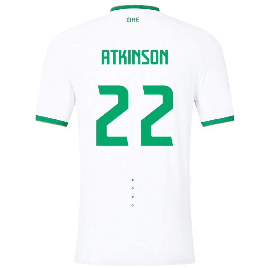 Hombre Fútbol Camiseta Irlanda Isibeal Atkinson #22 Blanco 2ª Equipación 24-26