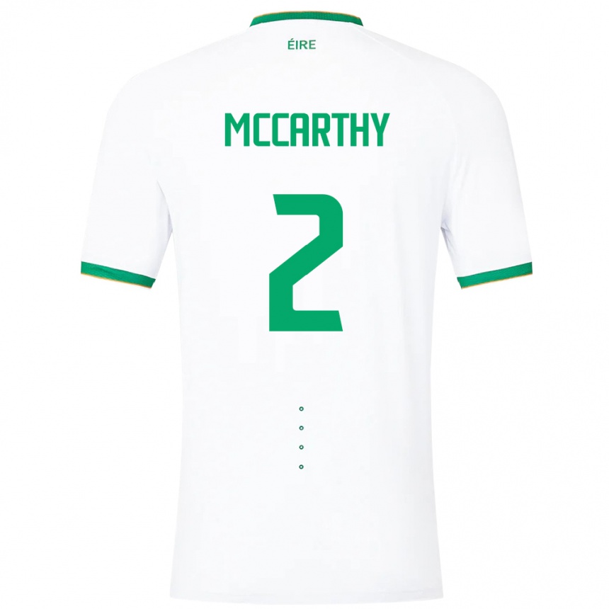 Hombre Fútbol Camiseta Irlanda Savannah Mccarthy #2 Blanco 2ª Equipación 24-26