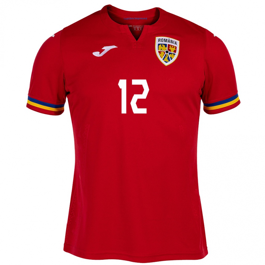 Hombre Fútbol Camiseta Rumania Horaţiu Moldovan #12 Rojo 2ª Equipación 24-26