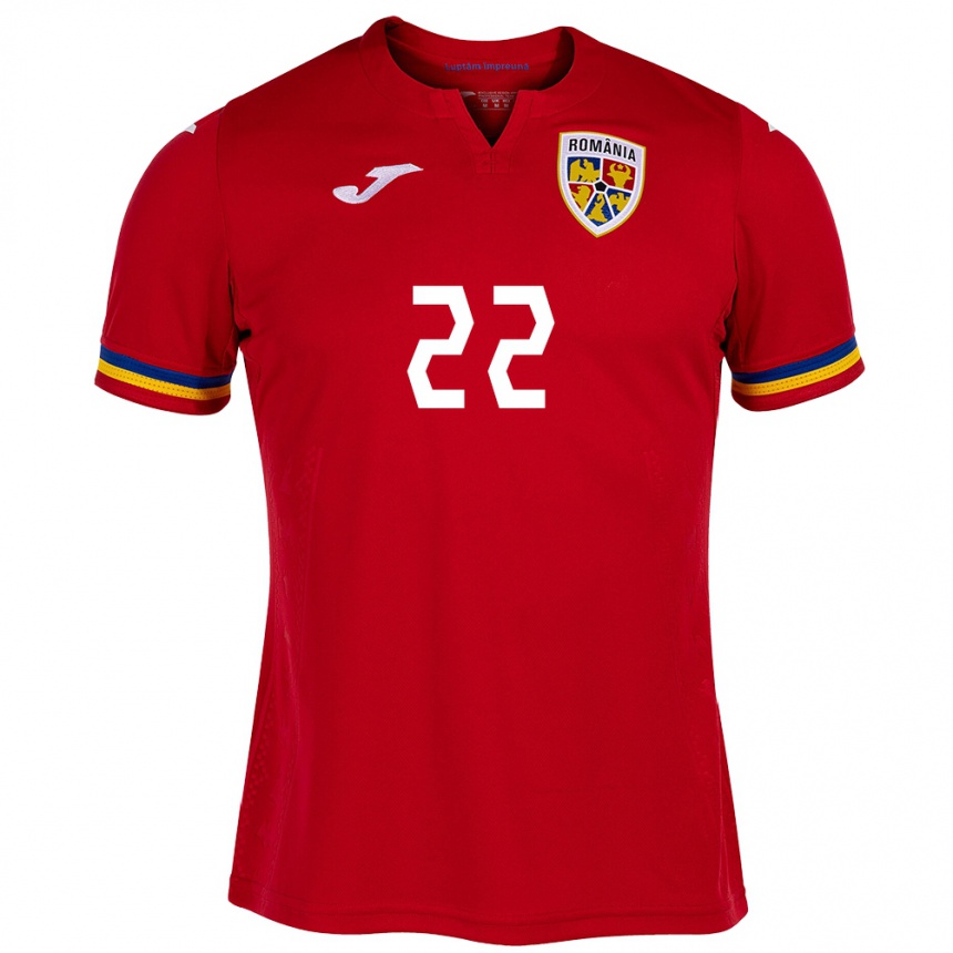 Hombre Fútbol Camiseta Rumania Dan Sîrbu #22 Rojo 2ª Equipación 24-26