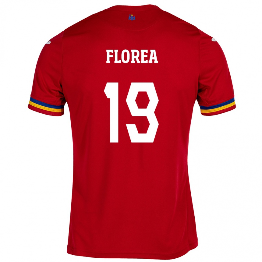 Hombre Fútbol Camiseta Rumania Răzvan Florea #19 Rojo 2ª Equipación 24-26