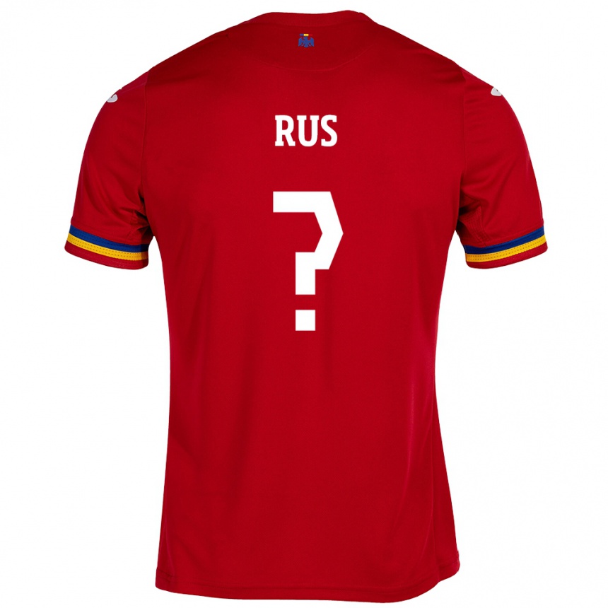 Hombre Fútbol Camiseta Rumania Jayden Rus #0 Rojo 2ª Equipación 24-26