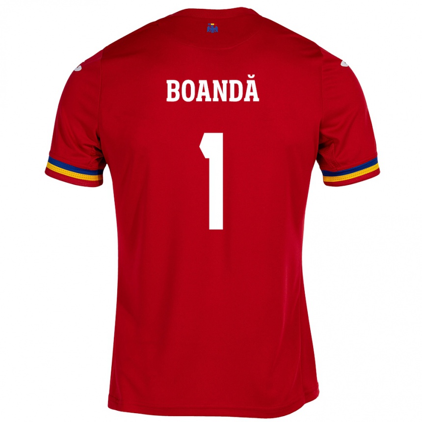 Hombre Fútbol Camiseta Rumania Lavinia Boandă #1 Rojo 2ª Equipación 24-26