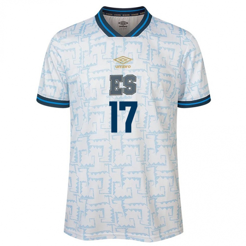 Hombre Fútbol Camiseta El Salvador Eduardo Rivas #17 Blanco 2ª Equipación 24-26