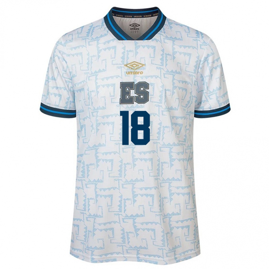 Hombre Fútbol Camiseta El Salvador Samantha Valadez #18 Blanco 2ª Equipación 24-26